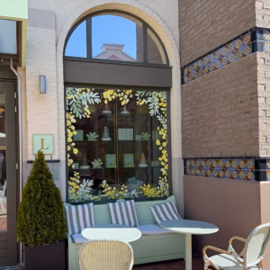 Dekorative Sichtschutzfolie im Ladurée Store in Ingolstadt Village